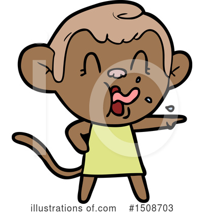 Royalty-Free (RF) Monkey Clipart Illustration by lineartestpilot - Stock Sample #1508703