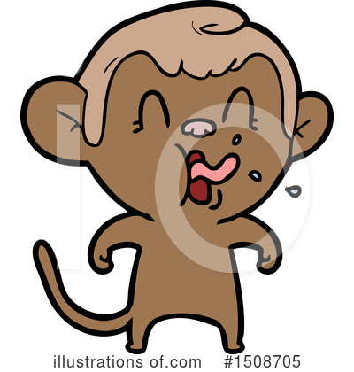 Royalty-Free (RF) Monkey Clipart Illustration by lineartestpilot - Stock Sample #1508705