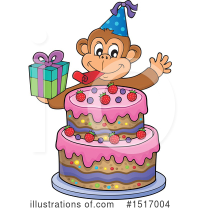 Royalty-Free (RF) Monkey Clipart Illustration by visekart - Stock Sample #1517004