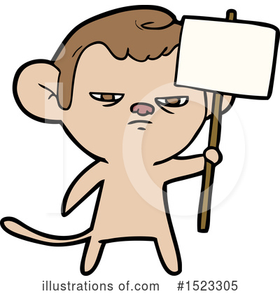 Royalty-Free (RF) Monkey Clipart Illustration by lineartestpilot - Stock Sample #1523305