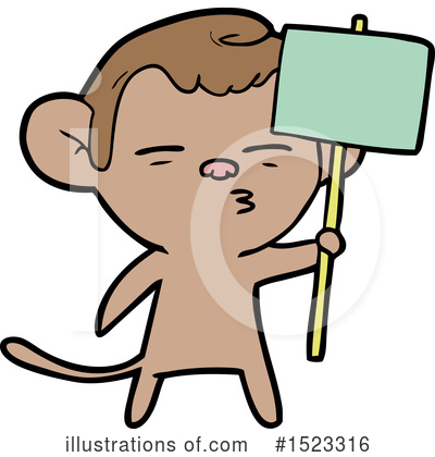Royalty-Free (RF) Monkey Clipart Illustration by lineartestpilot - Stock Sample #1523316