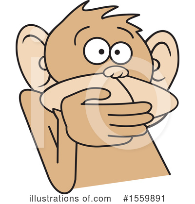 Royalty-Free (RF) Monkey Clipart Illustration by Johnny Sajem - Stock Sample #1559891
