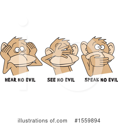 Royalty-Free (RF) Monkey Clipart Illustration by Johnny Sajem - Stock Sample #1559894