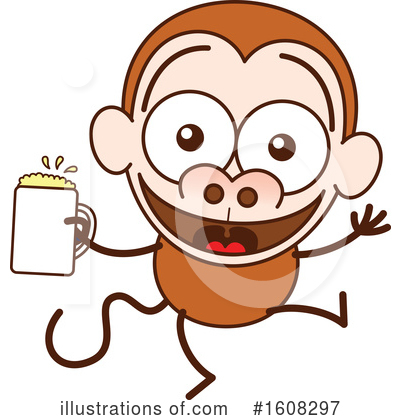 Royalty-Free (RF) Monkey Clipart Illustration by Zooco - Stock Sample #1608297