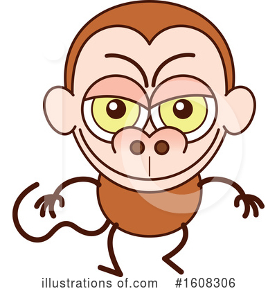 Royalty-Free (RF) Monkey Clipart Illustration by Zooco - Stock Sample #1608306