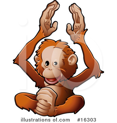 Monkey Clipart #16303 by AtStockIllustration
