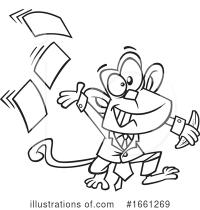 Royalty-Free (RF) Monkey Clipart Illustration by toonaday - Stock Sample #1661269
