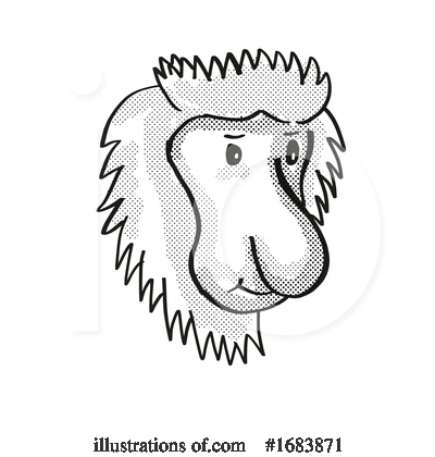 Royalty-Free (RF) Monkey Clipart Illustration by patrimonio - Stock Sample #1683871