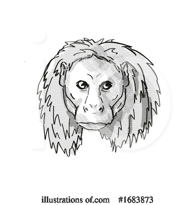 Royalty-Free (RF) Monkey Clipart Illustration by patrimonio - Stock Sample #1683873