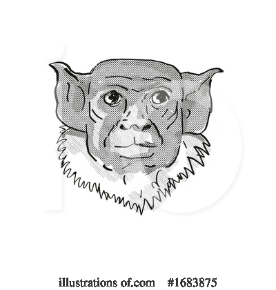 Royalty-Free (RF) Monkey Clipart Illustration by patrimonio - Stock Sample #1683875