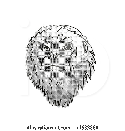 Royalty-Free (RF) Monkey Clipart Illustration by patrimonio - Stock Sample #1683880