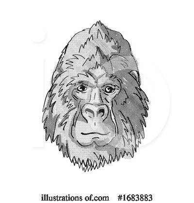 Royalty-Free (RF) Monkey Clipart Illustration by patrimonio - Stock Sample #1683883