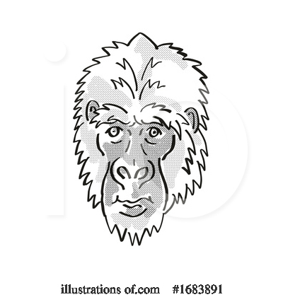 Royalty-Free (RF) Monkey Clipart Illustration by patrimonio - Stock Sample #1683891