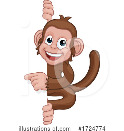 Royalty-Free (RF) Monkey Clipart Illustration by AtStockIllustration - Stock Sample #1724774