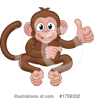Royalty-Free (RF) Monkey Clipart Illustration by AtStockIllustration - Stock Sample #1756332