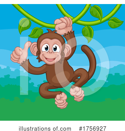 Royalty-Free (RF) Monkey Clipart Illustration by AtStockIllustration - Stock Sample #1756927