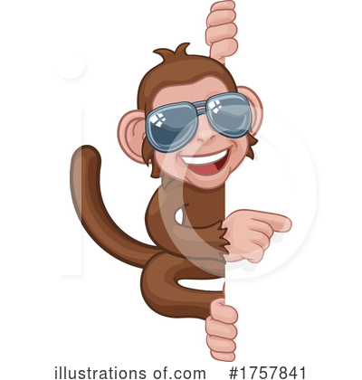 Royalty-Free (RF) Monkey Clipart Illustration by AtStockIllustration - Stock Sample #1757841