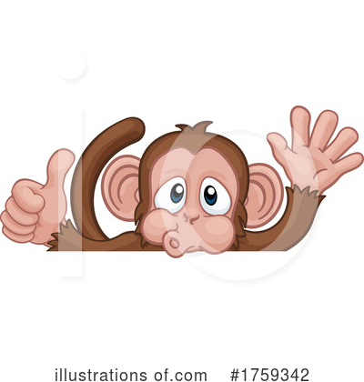 Royalty-Free (RF) Monkey Clipart Illustration by AtStockIllustration - Stock Sample #1759342