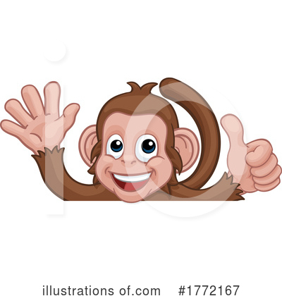 Royalty-Free (RF) Monkey Clipart Illustration by AtStockIllustration - Stock Sample #1772167