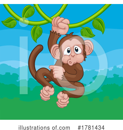 Royalty-Free (RF) Monkey Clipart Illustration by AtStockIllustration - Stock Sample #1781434