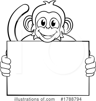 Royalty-Free (RF) Monkey Clipart Illustration by AtStockIllustration - Stock Sample #1788794