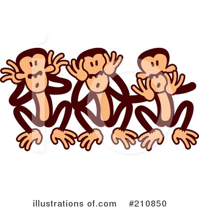 Royalty-Free (RF) Monkey Clipart Illustration by Zooco - Stock Sample #210850