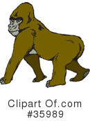 Monkey Clipart #35989 by Dennis Holmes Designs