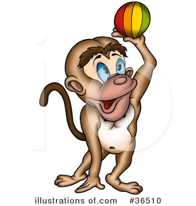Royalty-Free (RF) Monkey Clipart Illustration by dero - Stock Sample #36510