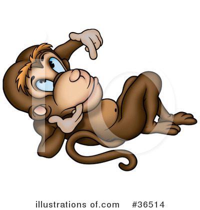 Royalty-Free (RF) Monkey Clipart Illustration by dero - Stock Sample #36514