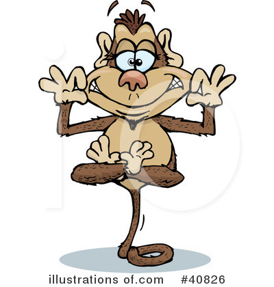 Monkey Clipart #40826 by Dennis Holmes Designs