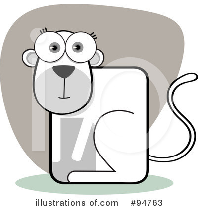 Royalty-Free (RF) Monkey Clipart Illustration by Qiun - Stock Sample #94763