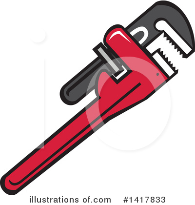 Royalty-Free (RF) Monkey Wrench Clipart Illustration by patrimonio - Stock Sample #1417833