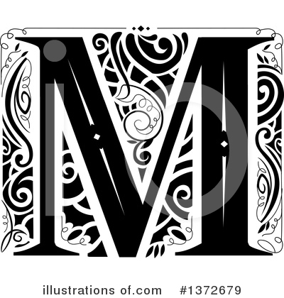 Royalty-Free (RF) Monogram Clipart Illustration by BNP Design Studio - Stock Sample #1372679
