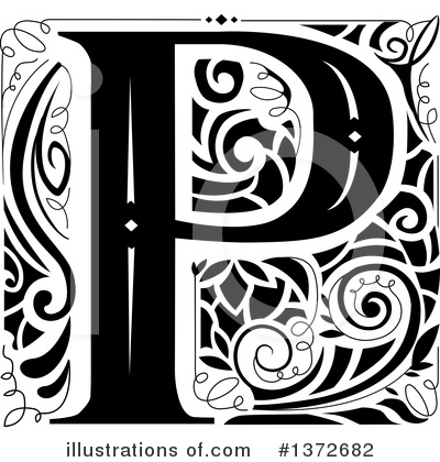 Royalty-Free (RF) Monogram Clipart Illustration by BNP Design Studio - Stock Sample #1372682