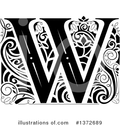 Royalty-Free (RF) Monogram Clipart Illustration by BNP Design Studio - Stock Sample #1372689
