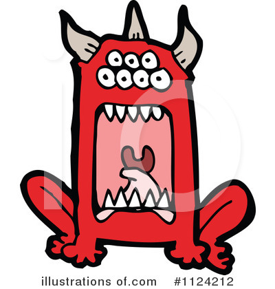 Royalty-Free (RF) Monster Clipart Illustration by lineartestpilot - Stock Sample #1124212