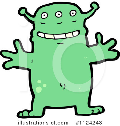Royalty-Free (RF) Monster Clipart Illustration by lineartestpilot - Stock Sample #1124243
