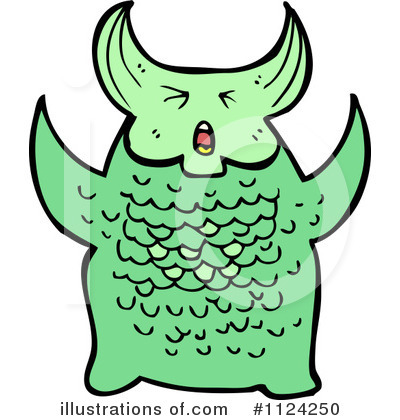 Royalty-Free (RF) Monster Clipart Illustration by lineartestpilot - Stock Sample #1124250