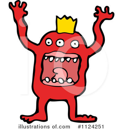 Royalty-Free (RF) Monster Clipart Illustration by lineartestpilot - Stock Sample #1124251