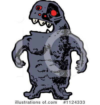 Royalty-Free (RF) Monster Clipart Illustration by lineartestpilot - Stock Sample #1124333