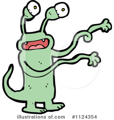 Royalty-Free (RF) Monster Clipart Illustration by lineartestpilot - Stock Sample #1124354