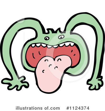 Royalty-Free (RF) Monster Clipart Illustration by lineartestpilot - Stock Sample #1124374