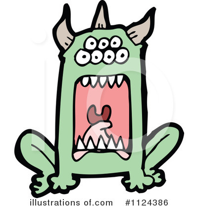 Royalty-Free (RF) Monster Clipart Illustration by lineartestpilot - Stock Sample #1124386