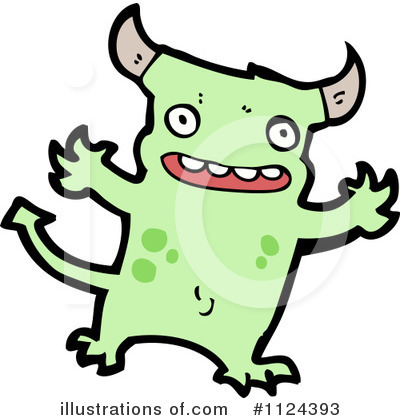 Royalty-Free (RF) Monster Clipart Illustration by lineartestpilot - Stock Sample #1124393