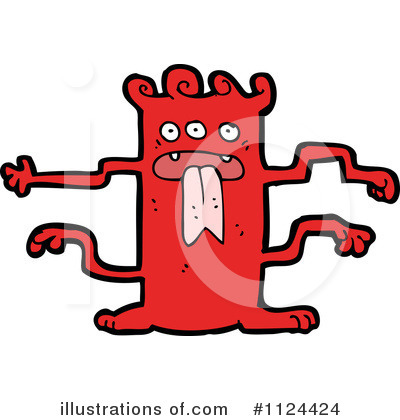 Royalty-Free (RF) Monster Clipart Illustration by lineartestpilot - Stock Sample #1124424