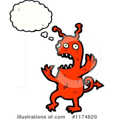 Royalty-Free (RF) Monster Clipart Illustration by lineartestpilot - Stock Sample #1174620