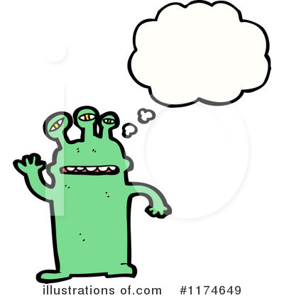 Royalty-Free (RF) Monster Clipart Illustration by lineartestpilot - Stock Sample #1174649