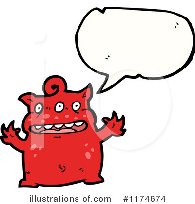 Royalty-Free (RF) Monster Clipart Illustration by lineartestpilot - Stock Sample #1174674