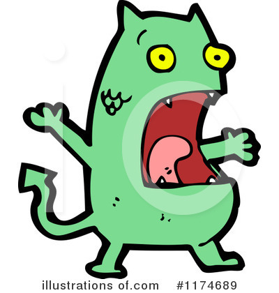 Royalty-Free (RF) Monster Clipart Illustration by lineartestpilot - Stock Sample #1174689