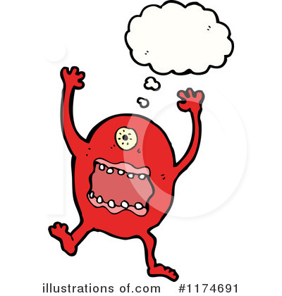 Royalty-Free (RF) Monster Clipart Illustration by lineartestpilot - Stock Sample #1174691